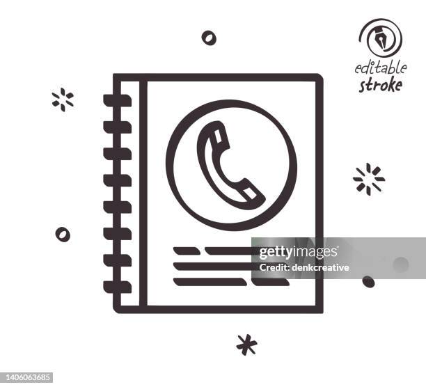 playful line illustration for telephone directory - telephone directory stock illustrations