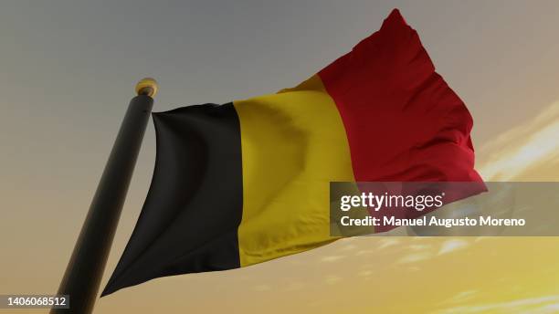 flag of belgium - belgium stock pictures, royalty-free photos & images