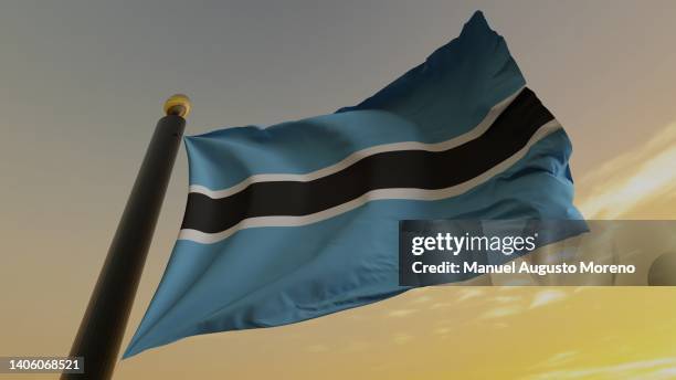 flag of botswana - botswana flag stock pictures, royalty-free photos & images