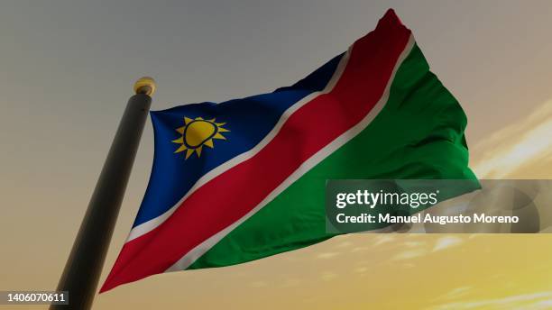 flag of namibia - namibia flag stock pictures, royalty-free photos & images
