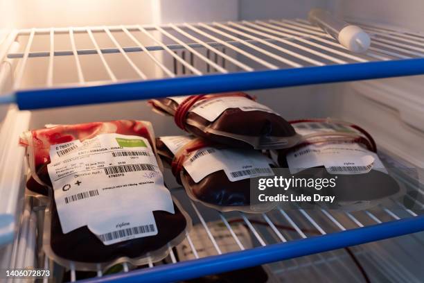 Blood bank at a local hospital as seen on June 30, 2022 in Rwinkwavu, Rwanda. Zipline, a California-based company that creates drone-based delivery...