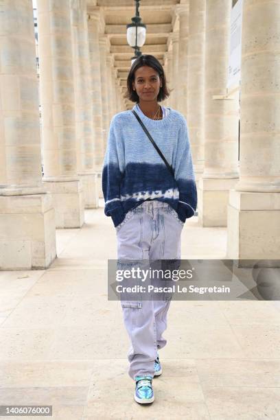 Liya Kebede attends the 33rd ANDAM Prize Winner cocktail at les Jardins du Palais Royal on June 30, 2022 in Paris, France.