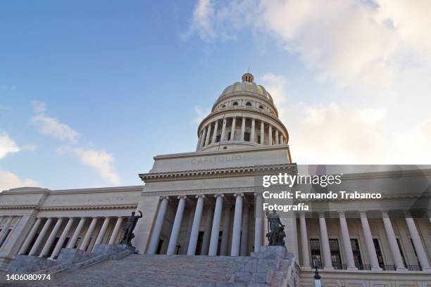 the national capitol of cuba - el capitolio havana cuba stock pictures, royalty-free photos & images