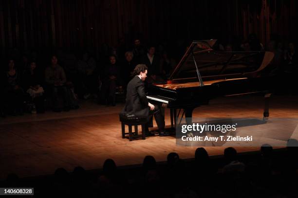 Russian pianist Evgeny Kissin prepares to perform a solo piano recital with works by composers Chopin and Samuel Barber in addition to Beethoven's...