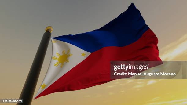 flag of philippines - filipino flag stock pictures, royalty-free photos & images