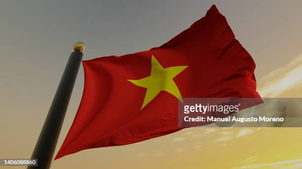 flag of vietnam - vietnam flag stock pictures, royalty-free photos & images
