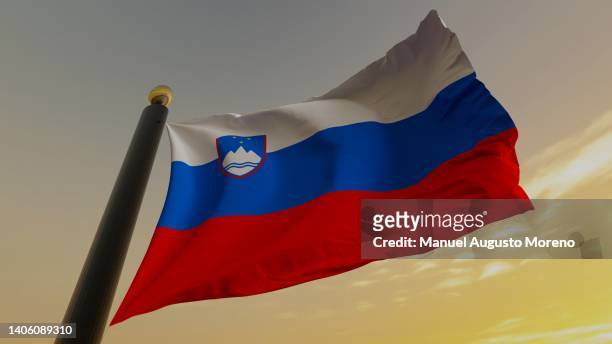 flag of slovenia - slovenia flag stock pictures, royalty-free photos & images