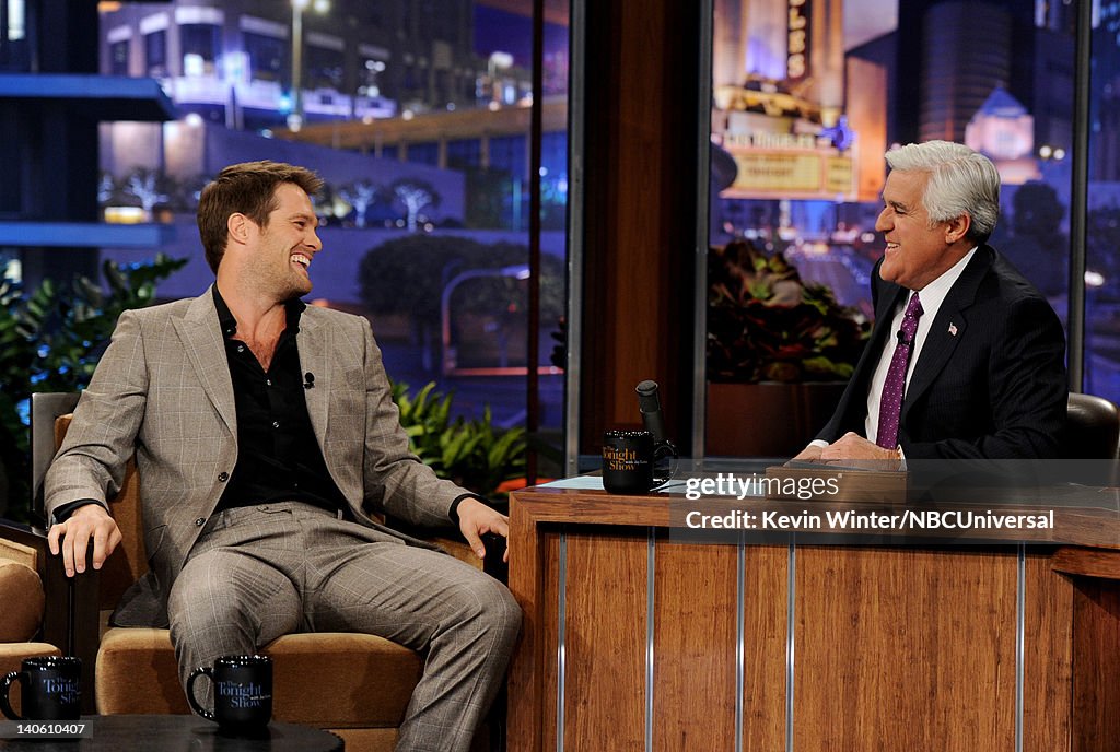 Emily Blunt And Geoff Stults On "The Tonight Show With Jay Leno"