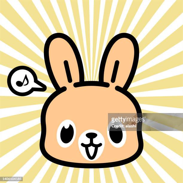 cute character design of the rabbit - kawaii food stock illustrations