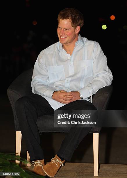 Prince Harry attends a Jubilee Block Party on March 2, 2012 in Belmopan, Belize. The Prince is visiting Belize as part of a Diamond Jubilee tour...