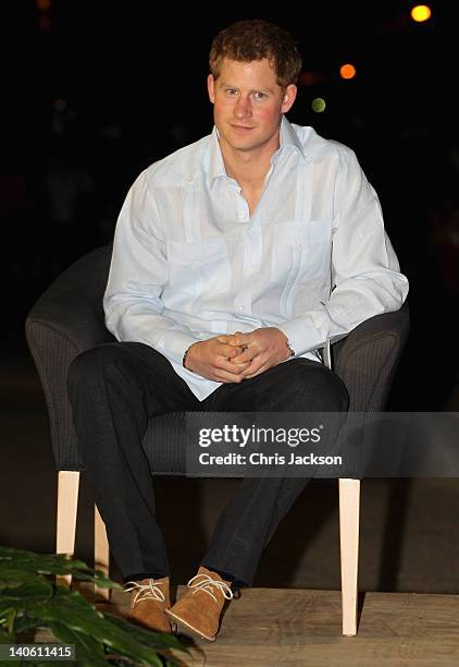 Prince Harry attends a Jubilee Block Party on March 2, 2012 in Belmopan, Belize. The Prince is visiting Belize as part of a Diamond Jubilee tour...