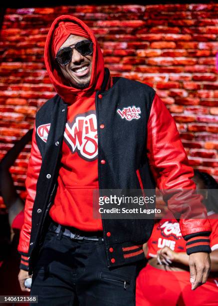 Nick Cannon performs onstage during Nick Cannon Presents: MTV Wild 'N Out Live at Pine Knob Music Theatre on June 30, 2022 in Clarkston, Michigan.