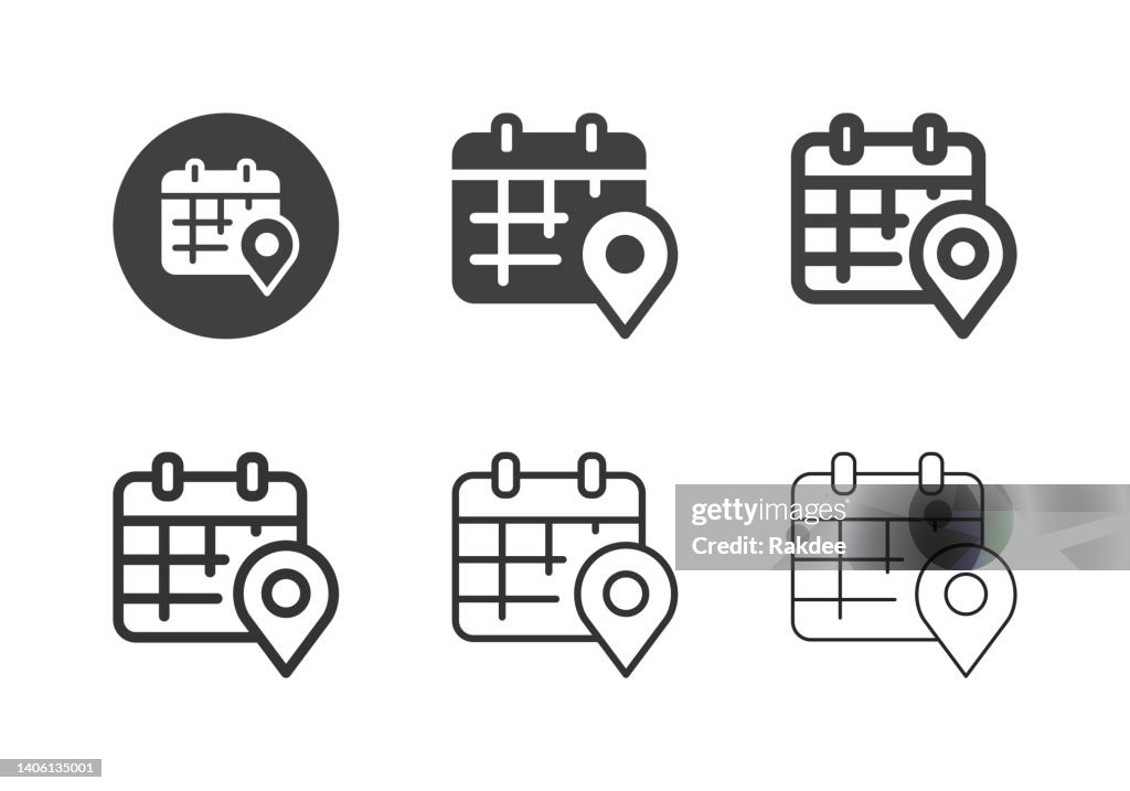 Icone del calendario GPS - Multi Series