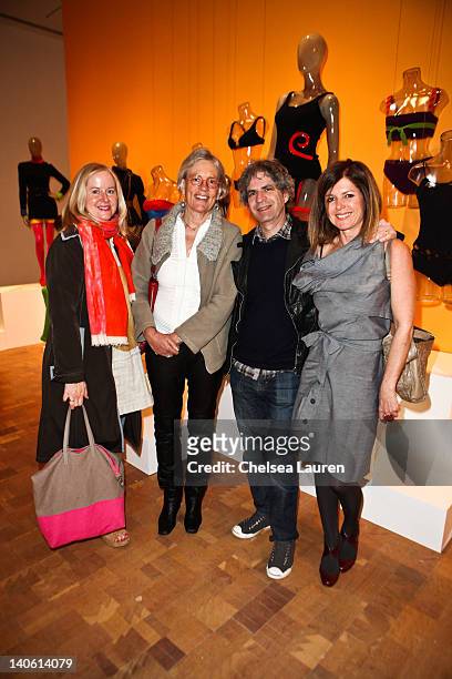 Brooke Hodge, Margi Reeve, Brian Banks and Lyn Winter attend the MOCA Leadership Circle reception and members' opening for "The Total Look: The...