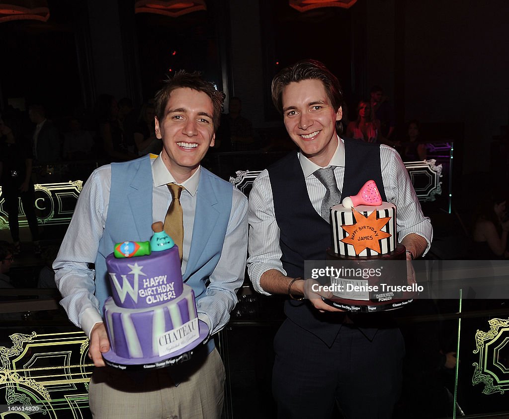 "Harry Potter" Stars James And Oliver Phelps Celebtrate Their Birthday At Chateau Nightclub & Gardens
