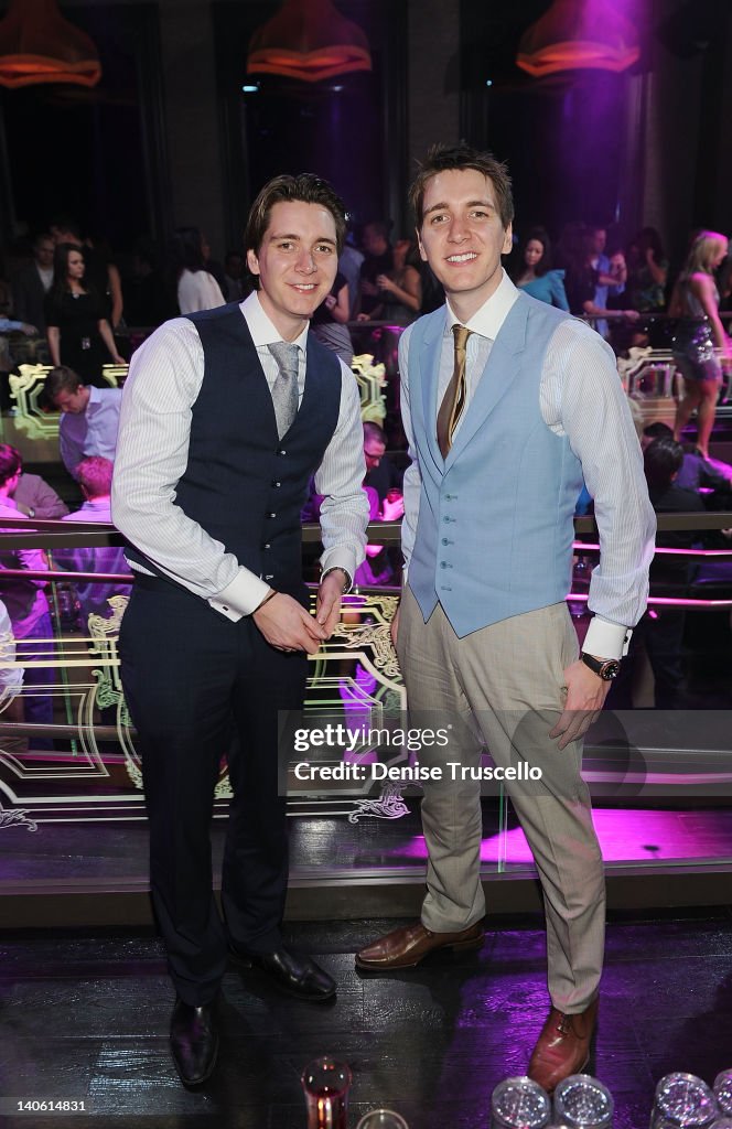 "Harry Potter" Stars James And Oliver Phelps Celebtrate Their Birthday At Chateau Nightclub & Gardens