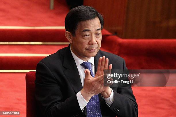 China's Chongqing Municipality Communist Party Secretary Bo Xilai attends the opening ceremony of the Chinese People's Political Consultative...