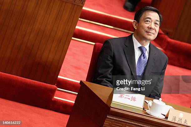 China's Chongqing Municipality Communist Party Secretary Bo Xilai attends the opening ceremony of the Chinese People's Political Consultative...