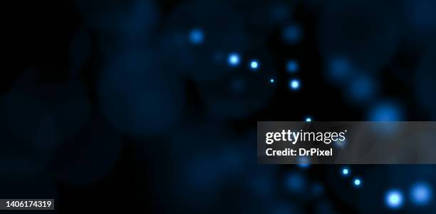 blurry blue lights with copy space - dust dark stock pictures, royalty-free photos & images