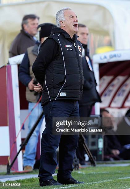 Mauro Silva head coach of Ascoli during the Serie B match between Reggina Calcio and Ascoli Calcio at Stadio Oreste Granillo on March 3, 2012 in...