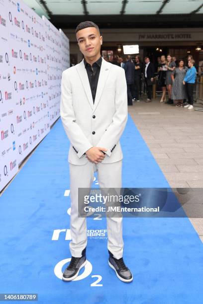 Junior arrives at the Nordoff Robbins O2 Silver Clef Awards at The Grosvenor House Hotel on July 01, 2022 in London, England.
