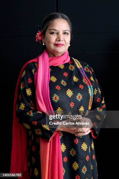 Indian actress Shabana Azmi receives the ImagineIndia award at the Ilunion Suites Hotel on July 01, 2022 in Madrid, Spain.