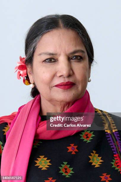 Indian actress Shabana Azmi receives the ImagineIndia award at the Ilunion Suites Hotel on July 01, 2022 in Madrid, Spain.