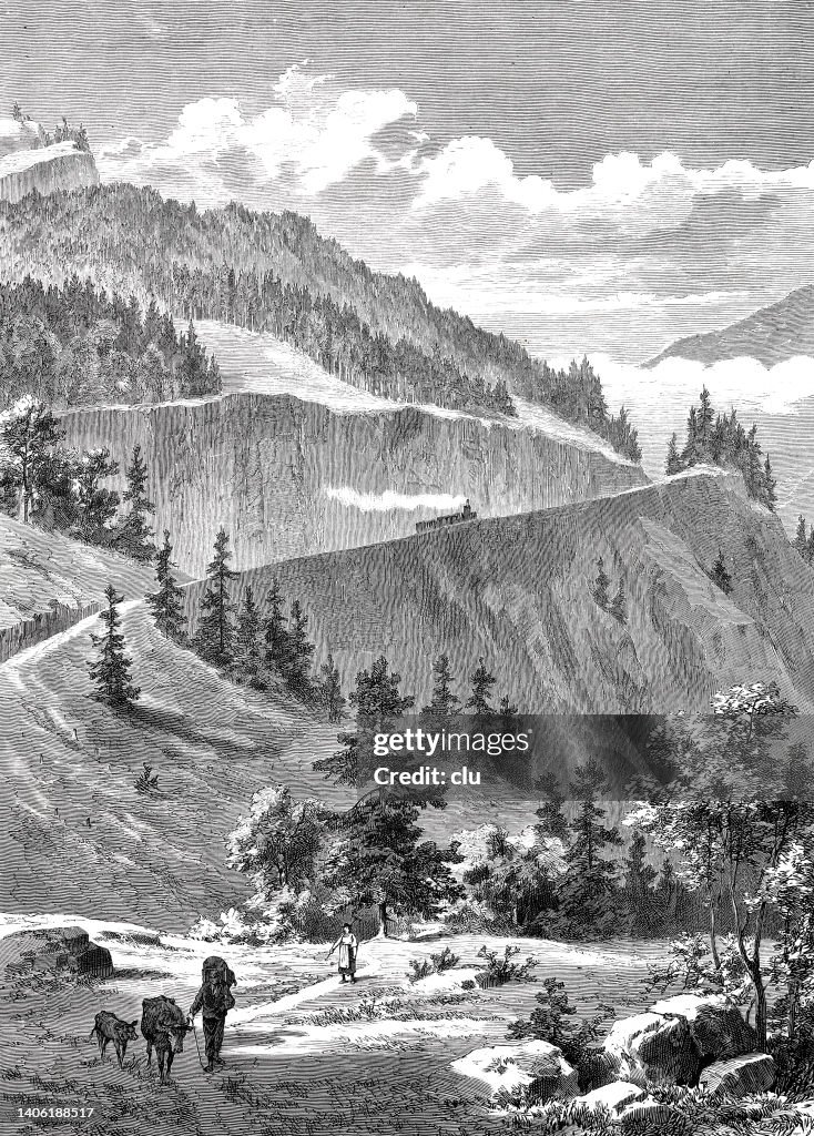 Mount Rigi Vector Mount Rigi Railway Switzerland High-Res Vector Graphic - Getty Images