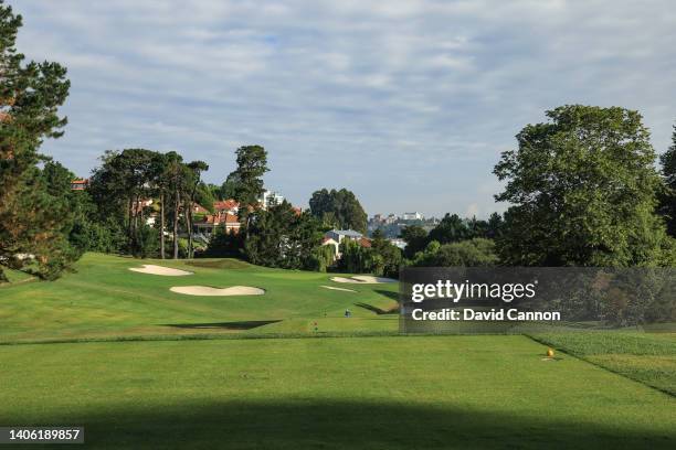 General view of the par 3, second hole at Real Golf De Pedrena Golf Club on June 24, 2022 in Pedrena, .