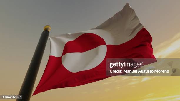 flag of greenland - greenland flag stock pictures, royalty-free photos & images