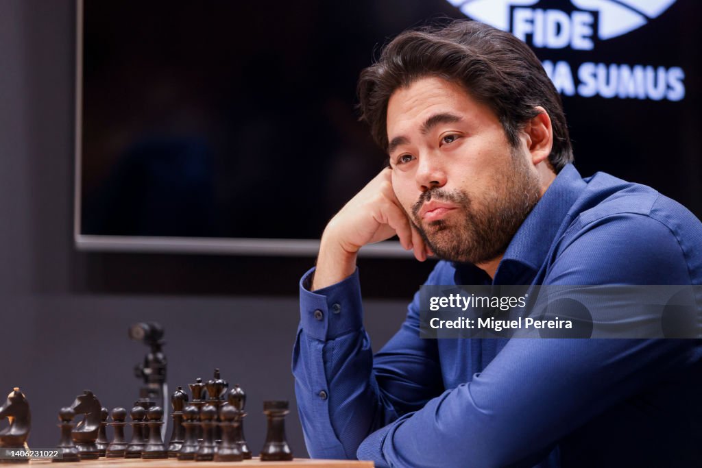 Hikaru Nakamura of the United States competes during the game he
