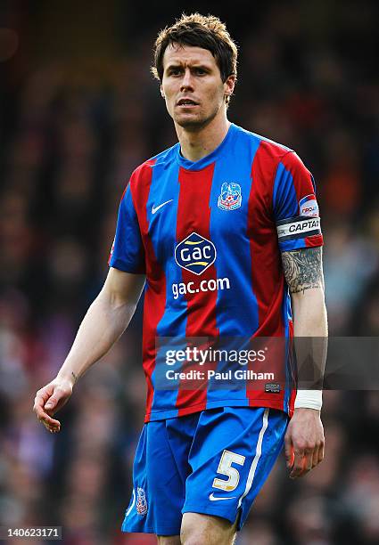 Paddy McCarthy of Crystal Palace in action during the npower Championship match between Crystal Palace and Peterborough United at Selhurst Park on...