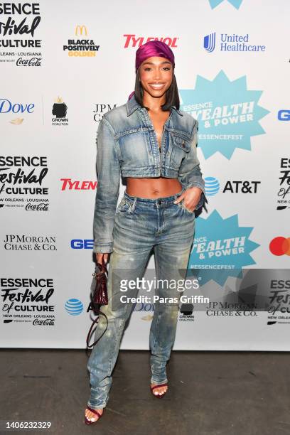 Lori Harvey attends the 2022 Essence Festival of Culture at the Ernest N. Morial Convention Center on July 1, 2022 in New Orleans, Louisiana.