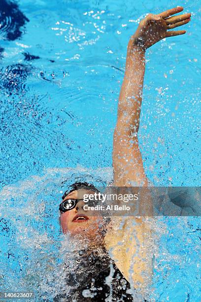 Hannah Miley of Garioch competes in the Women's Open 400m Individual Medley Final during day one of the British Gas Swimming Championships at the...