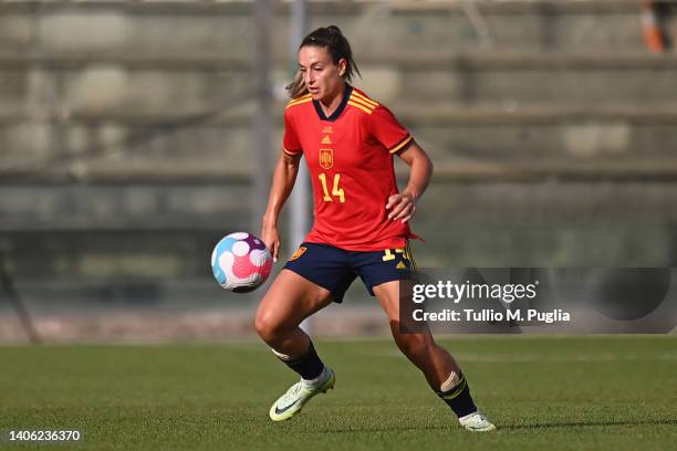 Aleixa Putellas Segura of Spain in action during the Women's International friendly match between Italy and Spain at Teofilo Patini Stadium on July...