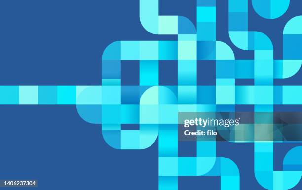 stockillustraties, clipart, cartoons en iconen met abstract complexity pathway background concept - trail