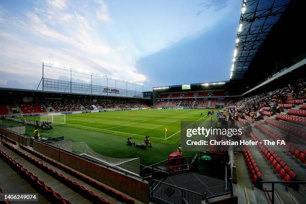 General view inside the stadium during the UEFA European Under-19 Championship 2022 Group B match between Israel v England MU19 on July 01, 2022 in...