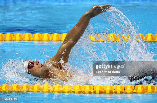 Markus Rogan of Austria competes in the Men's 400m Individual Medley Guest Final during day one of the British Gas Swimming Championships at the...