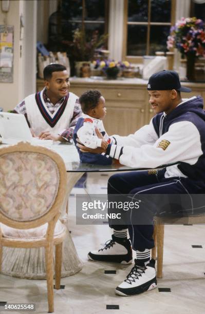 Sleepless in Bel-Air" Episode 14 -- Pictured: Alfonso Ribeiro as Carlton Banks, Ross Bagley as Nicky Banks, Will Smith as William 'Will' Smith --...