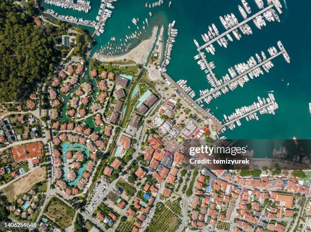 gocek - yacht top view stock pictures, royalty-free photos & images