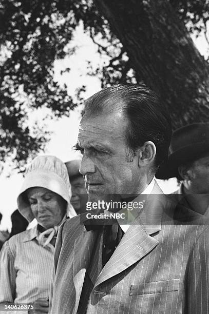 There's No Place Like Home: Part 1" Episode 5 -- Aired 10/9/78 -- Pictured: Richard Bull as Nels Oleson -- Photo by: Ted Shepherd/NBCU Photo Bank