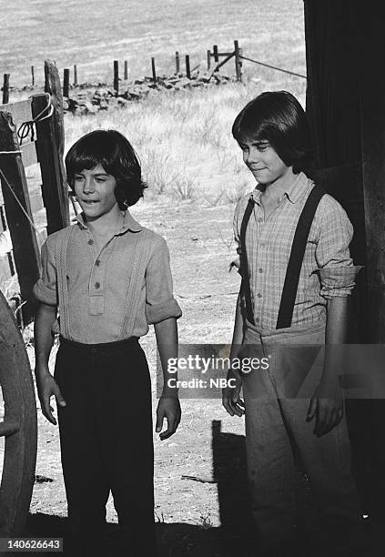 Men Will Be Boys" Episode 10 -- Aired 11/13/78 -- Pictured: Matthew Laborteaux as Albert Quinn Ingalls, Patrick Labyorteaux as Andrew 'Andy' Garvey...