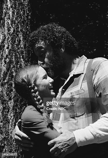 The Return of Mr. Edwards" Episode 8 -- Aired 11/05/79 -- Pictured: Melissa Gilbert as Laura Elizabeth Ingalls, Victor French as Mr. Isaiah Edwards...