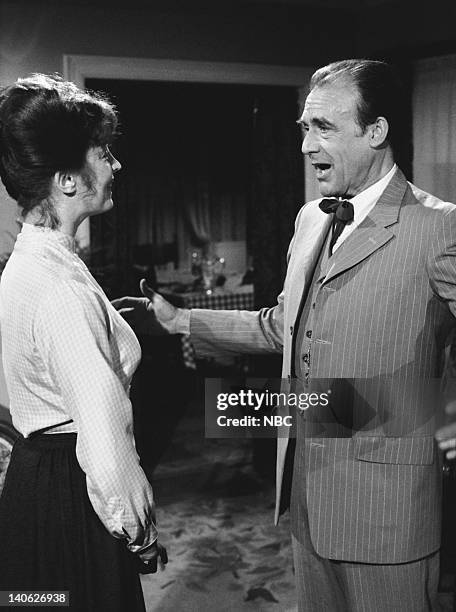 Second Spring" Episode 21 -- Aired 2/18/80 -- Pictured: Suzanne Rogers as Molly Reardon, Richard Bull as Nelson "Nels" Oleson -- Photo by: NBCU Photo...