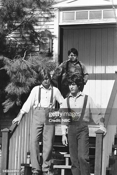 For the Love of Nancy" Episode 9 -- Aired 11/30/81 -- Pictured: Unknown, J. Brennan Smith as Elmer Miles, Matthew Laborteaux as Albert Quinn Ingalls...