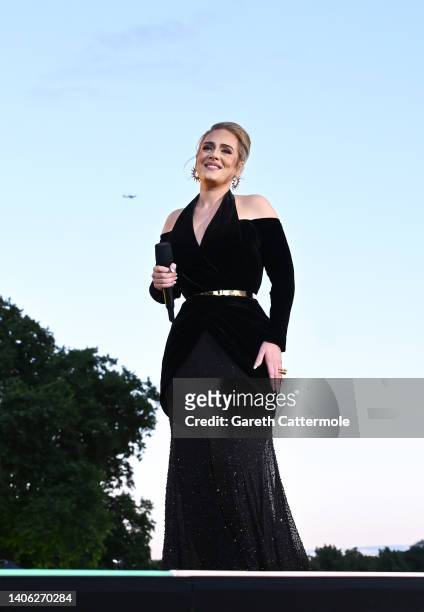 Adele performs on stage as American Express present BST Hyde Park in Hyde Park on July 01, 2022 in London, England.
