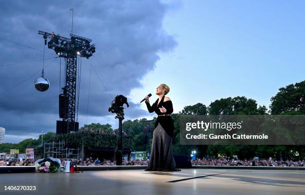 Adele performs on stage as American Express present BST Hyde Park in Hyde Park on July 01, 2022 in London, England.
