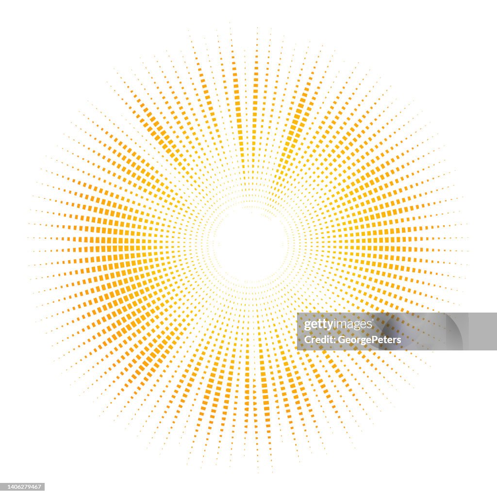 Sunburst with light beams