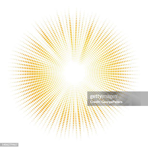 sunburst with light beams - gold gradient pattern stock illustrations