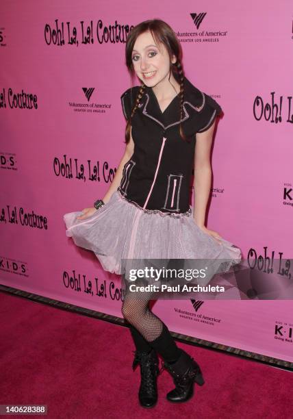 Actress Allisyn Ashley Arm attends the Tutus4Tots Charity Event at the Strengthening Families Volunteers of America Los Angeles on March 3, 2012 in...